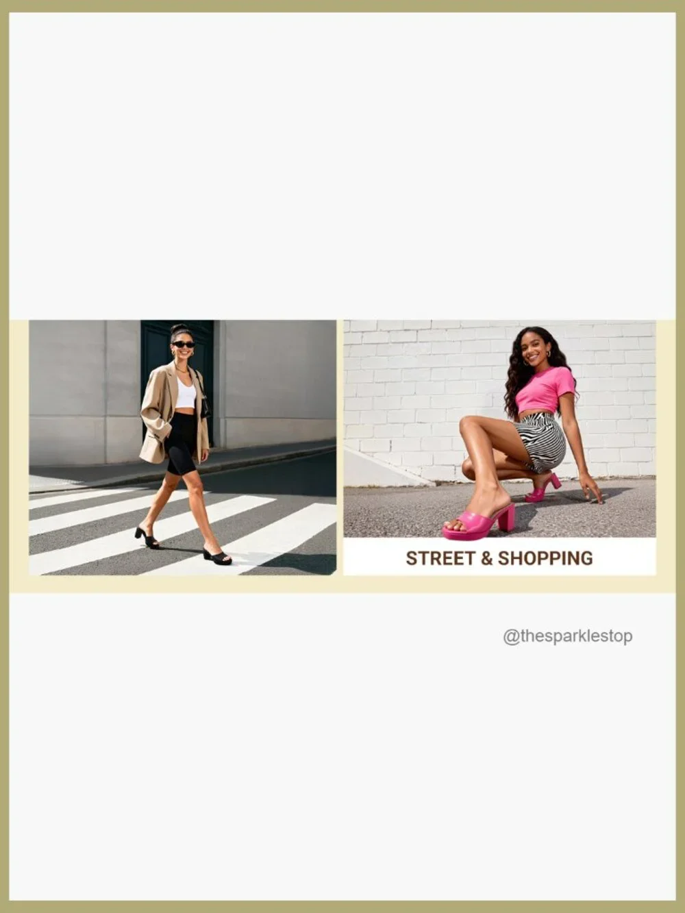 Platform Block Heel Mule Sandals, Square Toe Ankle Strap Slip On Comfortable
